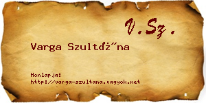 Varga Szultána névjegykártya